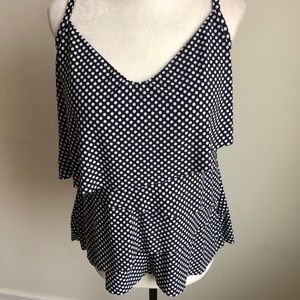 MagicSuit Swim Top Chloe Black White Dot Soft Cup